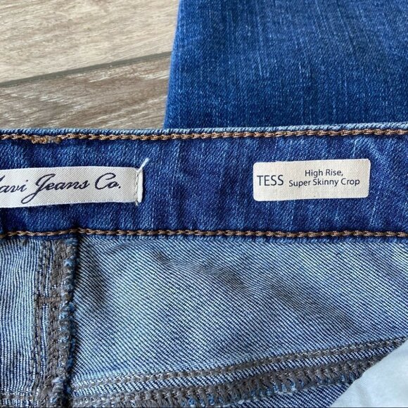 Mavi Sequins Accents Tess High Rise Super Skinny Crop Jean - Picture 10 of 12